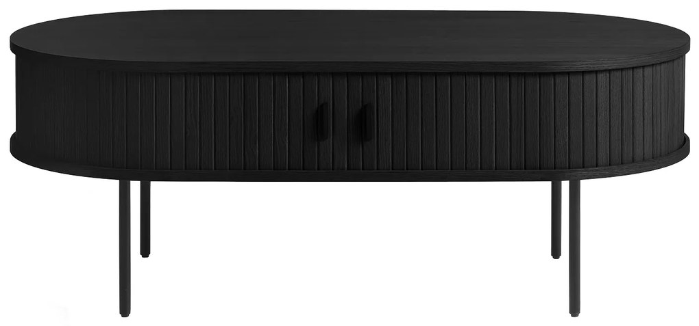 Dizajnový konferenčný stolík Vasiliy 120 cm čierny dub