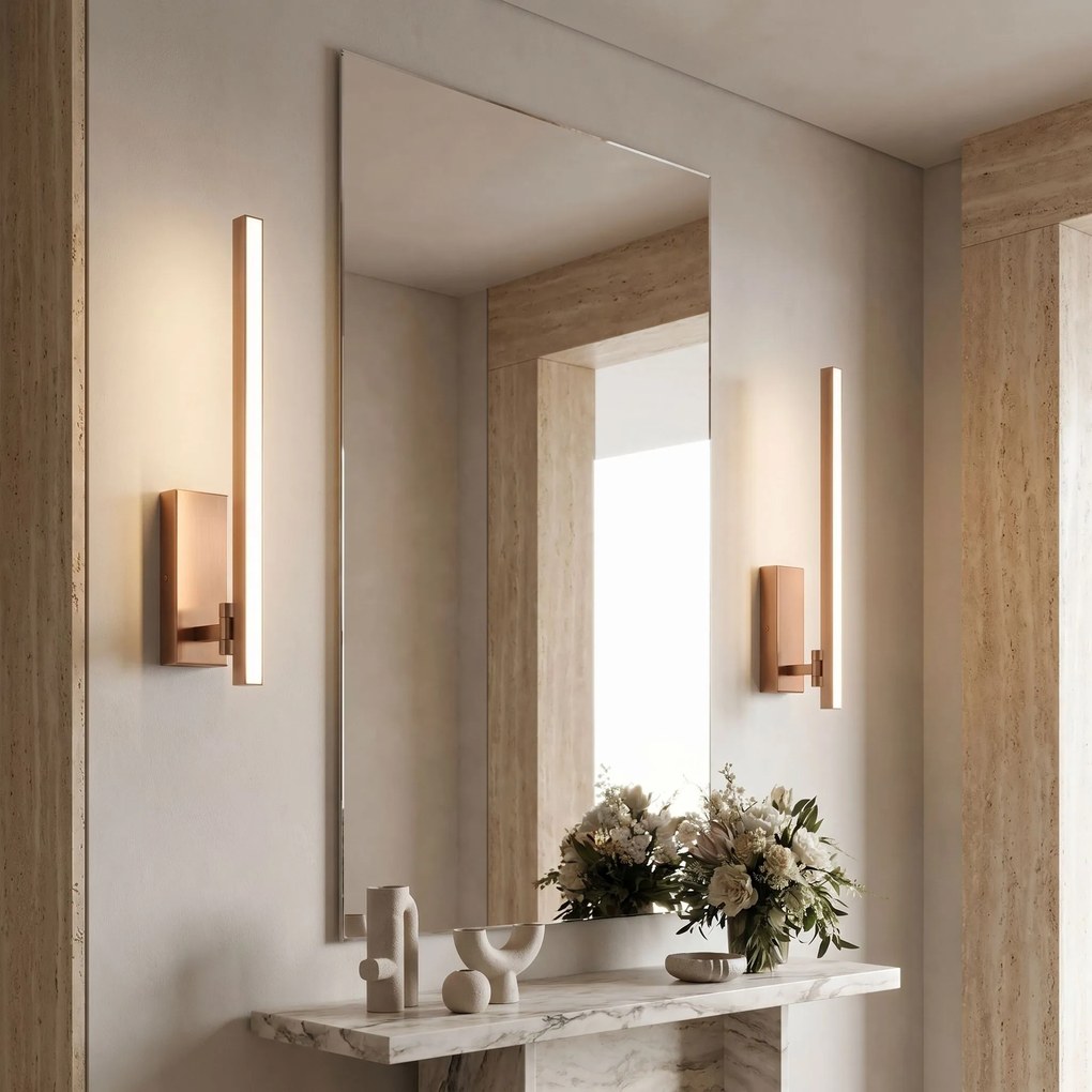 Toolight Toolight, LED nástenné svietidlo, 60cm, 12W, 4000K, 1500lm, SWE038-1W, medená matná, OSW-20138