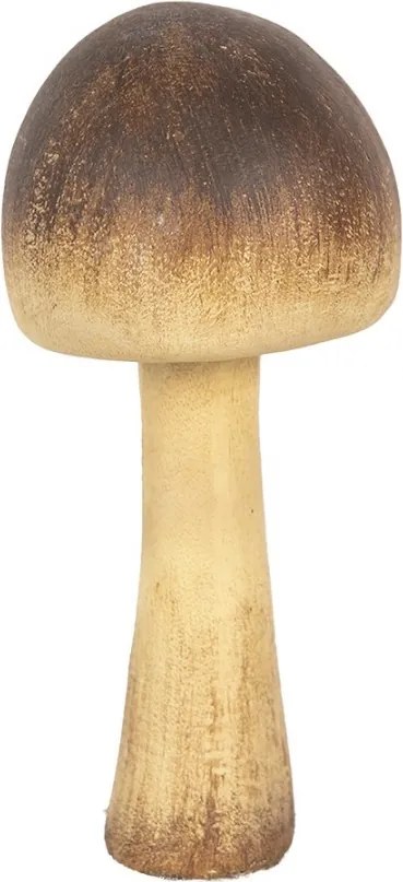 Hnedo-béžová dekorácia huba Mushroom - Ø 7*16 cm