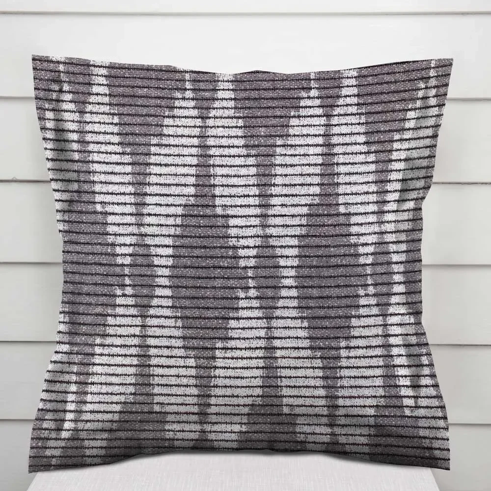 Biante Dekoračná obliečka na vankúš s lemom Leona LN-047 Svetlo sivé obrazce a pásiky 45 x 45 cm