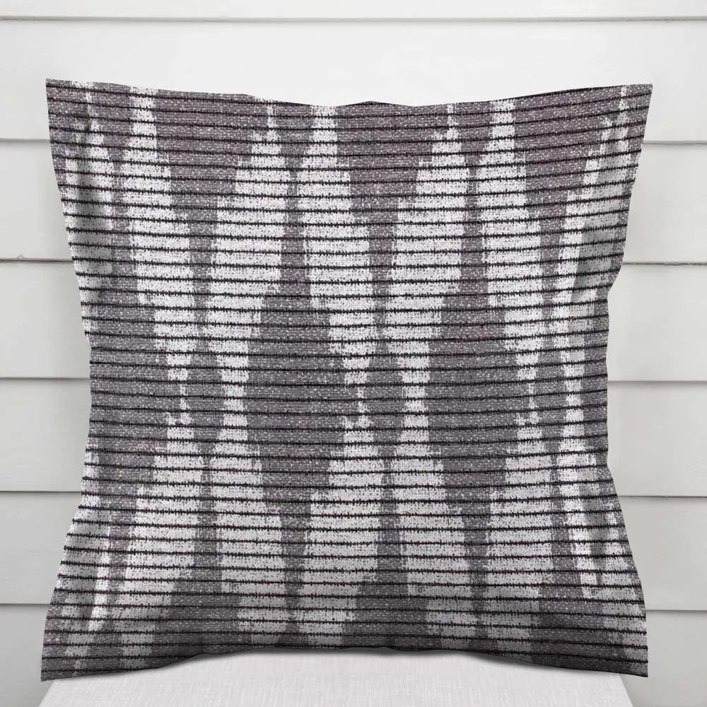 Biante Dekoračná obliečka na vankúš s lemom Leona LN-047 Svetlo sivé obrazce a pásiky 60 x 60 cm