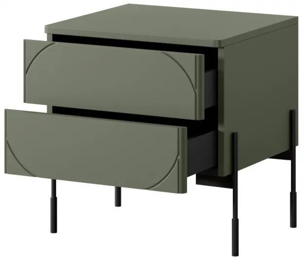 Nočný stolík Sonatia 45 cm - olivová