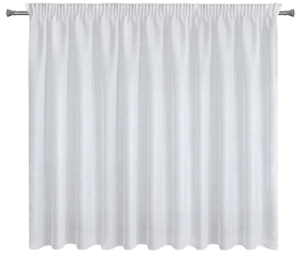 ZÁCLONA NA PÁSKE REBECCA 350X160 CM BIELA