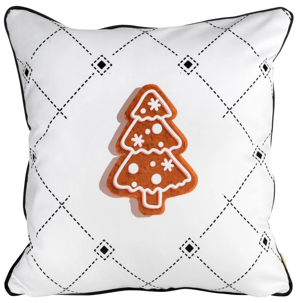 VIANOČNÁ DEKORAČNÁ OBLIEČKA NA VANKÚŠ JOY 1KS 60X60 CM VZOROVANÁ