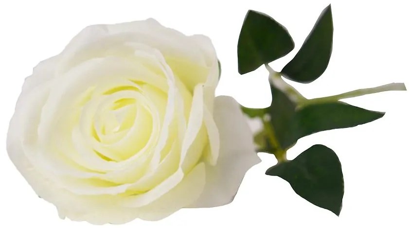 Ruža 48 cm antická biela