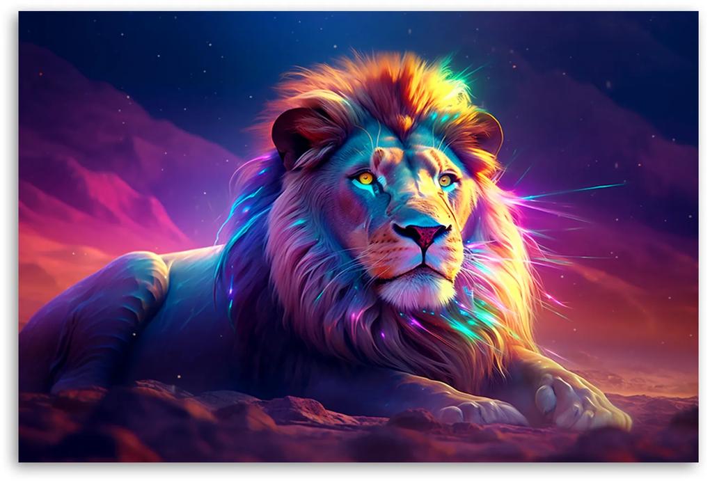Gario Obraz na plátne Zamyslený lev a oddych Rozmery: 60 x 40 cm