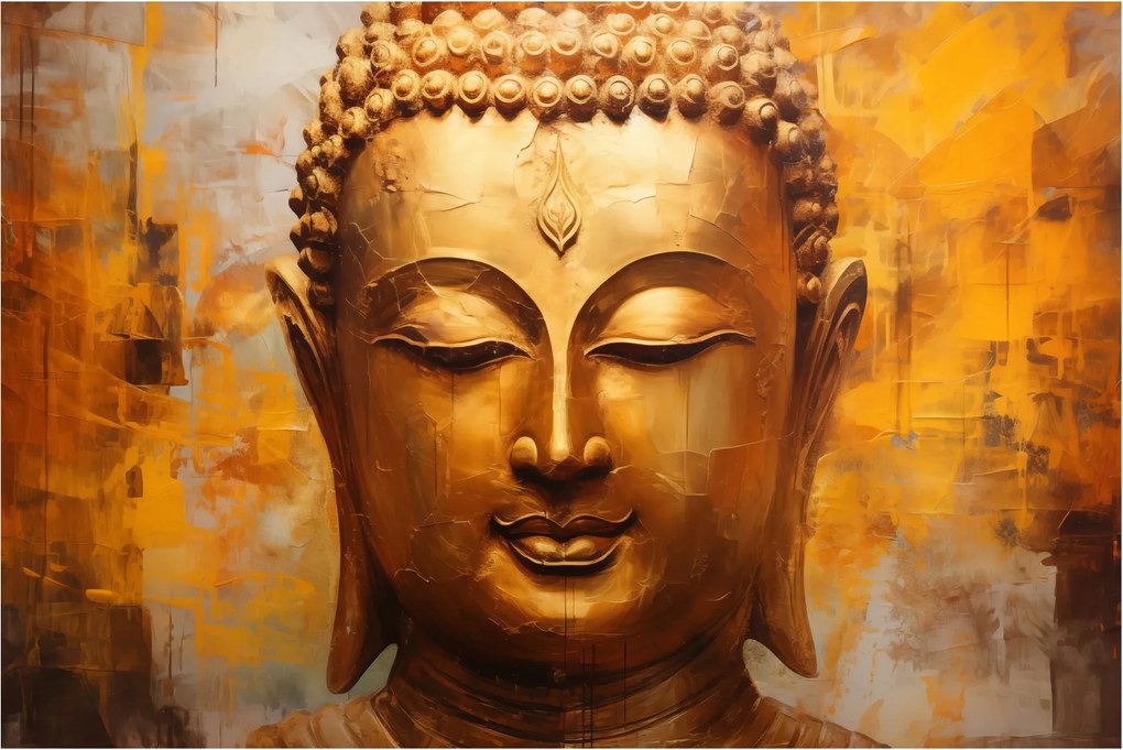 Obraz - Budha, olejomaľba (90x60 cm)