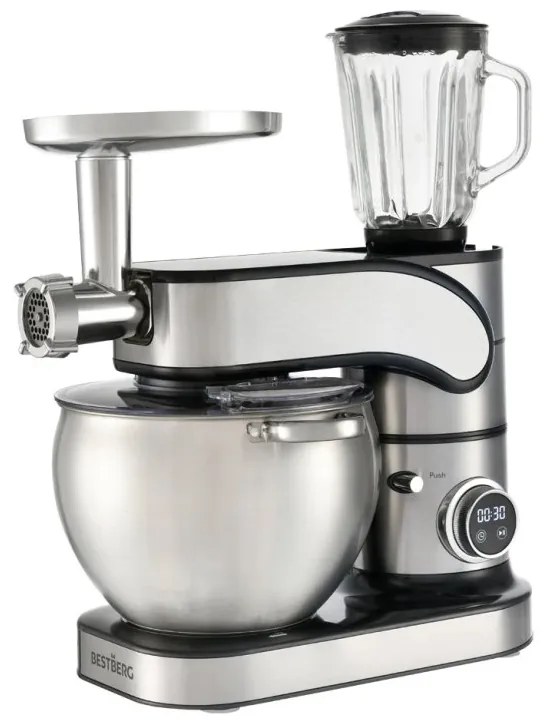 Celokovový kuchynský robot BestBerg BBR-20S / 2500 W / 10 l / 12 rýchlostí