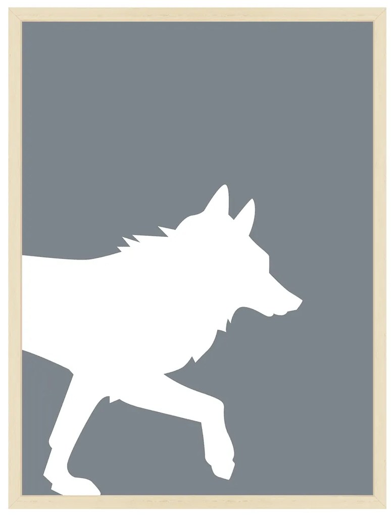 Minimalist Animals - vlk - obraz do detskej izby Bez rámu  | Dolope