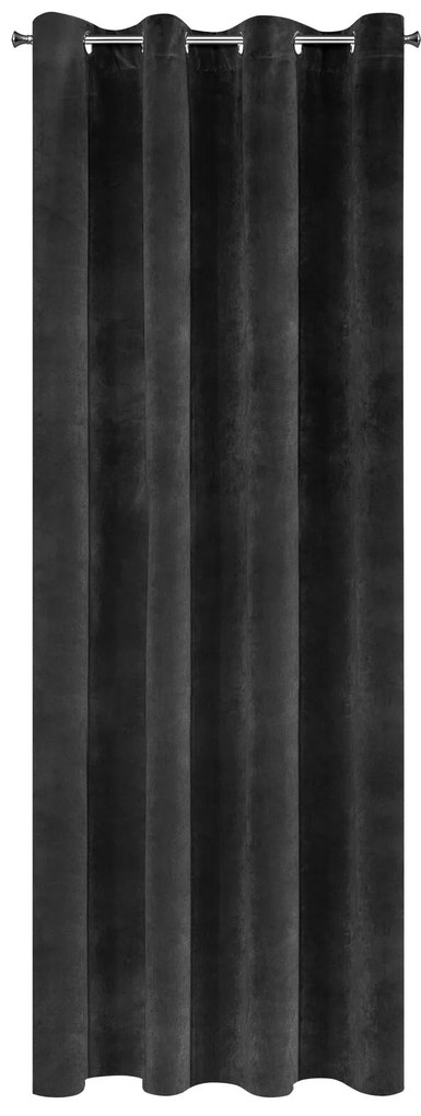 ZATEMŇOVACÍ ZÁVES NA KRÚŽKOCH RIA 140X250 CM ČIERNA