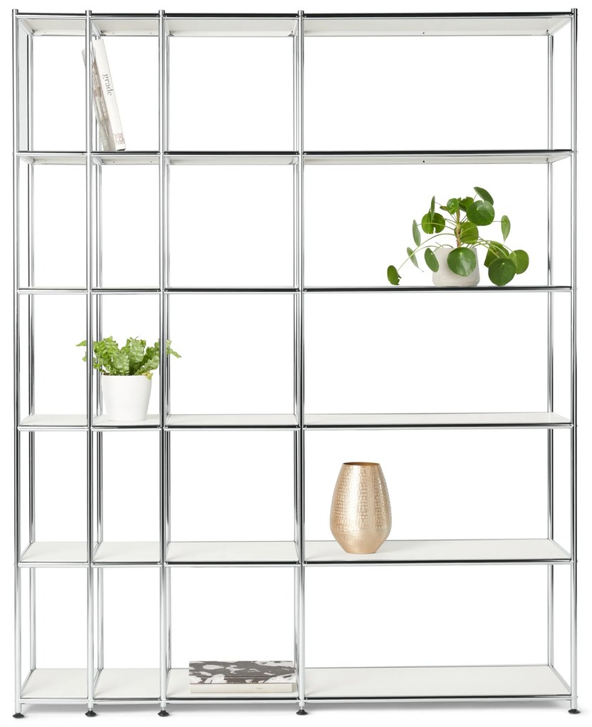 Otvorený kovový regál »CN3«, biely