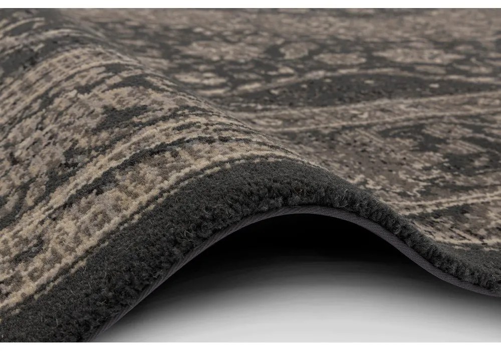 Tmavosivý vlnený koberec 100x180 cm Zana – Agnella