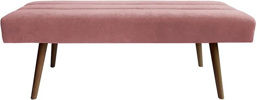 Ružová lavica Explicit Suede 130 × 41 × 43 cm