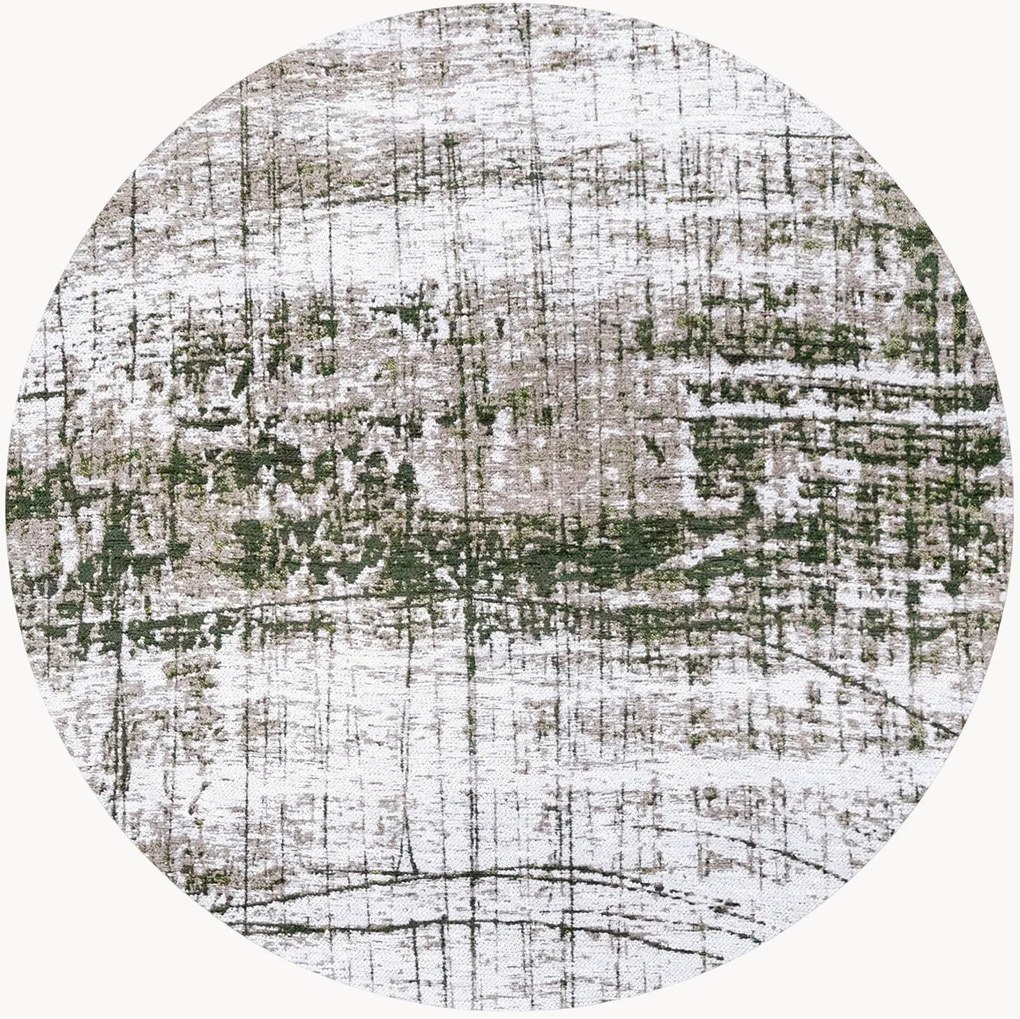 Umývateľný okrúhly žakárový koberec do interiéru/exteriéru Griff