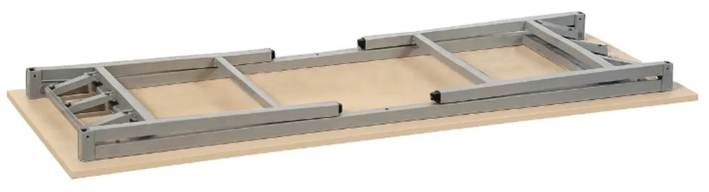 Konferenčný stôl FAST READY, 180x90 cm, sivostrieborná podnož, buk