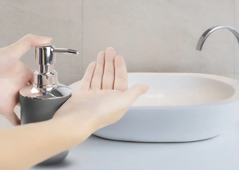 Súprava kúpeľňových doplnkov FLORES sivá