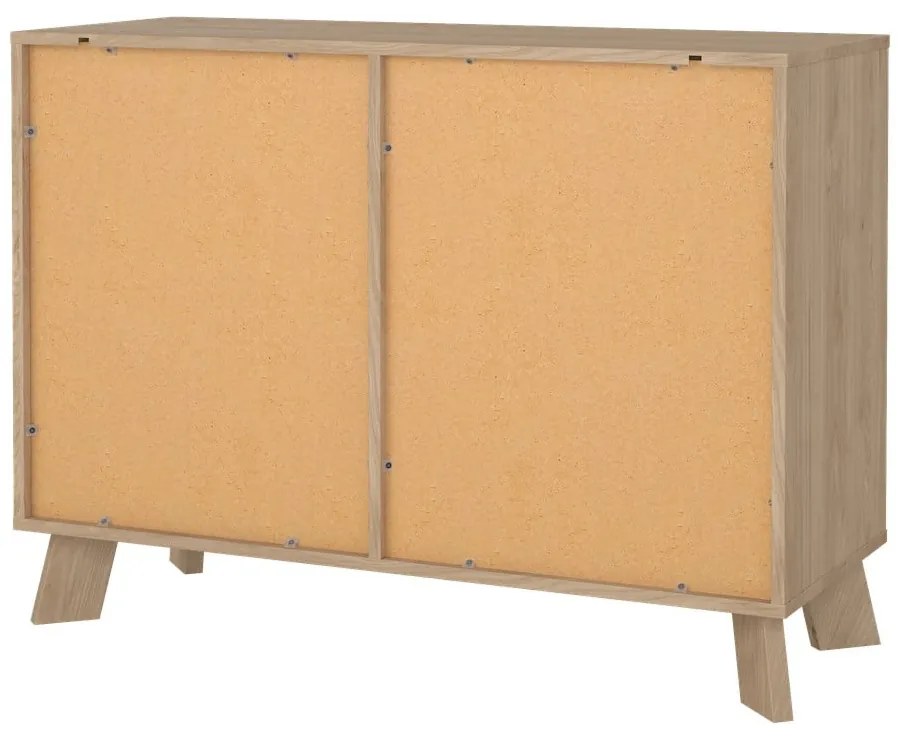 Biela/v prírodnej farbe komoda v dekore duba 99x73x39 cm Ikast – Tvilum