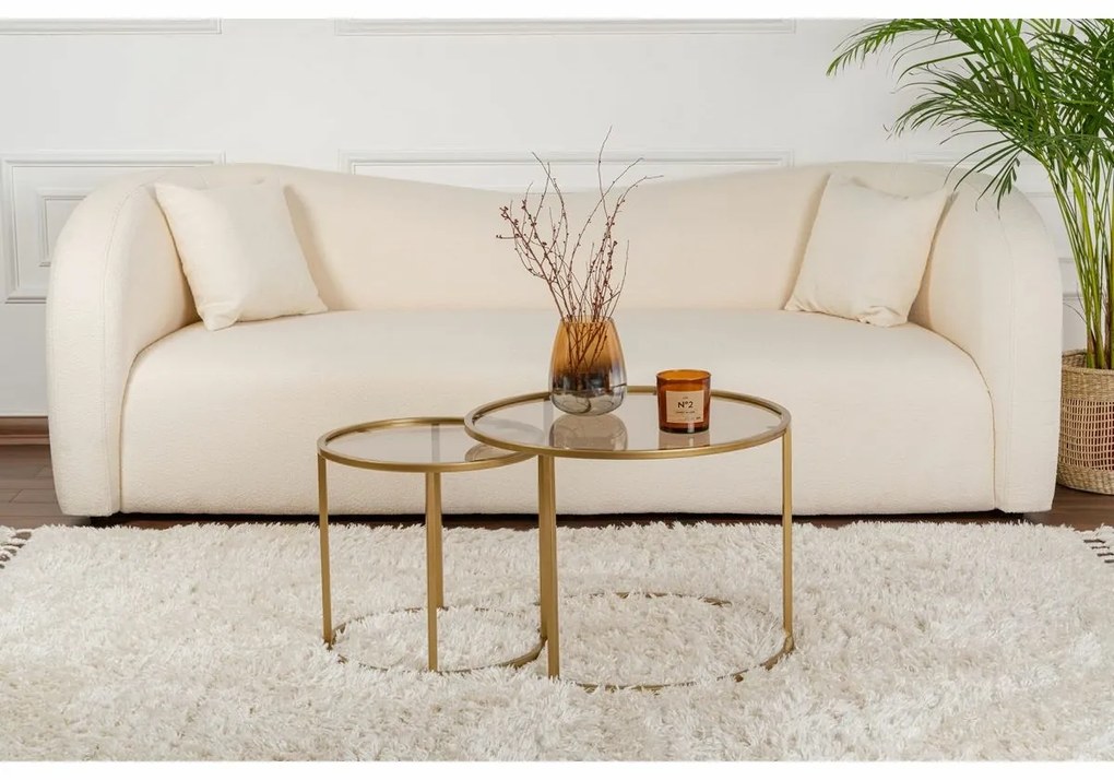 Súprava konferenčných stolíkov Aurum Gold and Bronze 60 cm, 2 ks