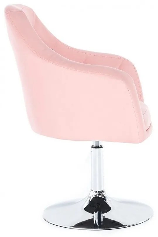 LuxuryForm DESIGN Kreslo ROMA na striebornom tanieri - ružové
