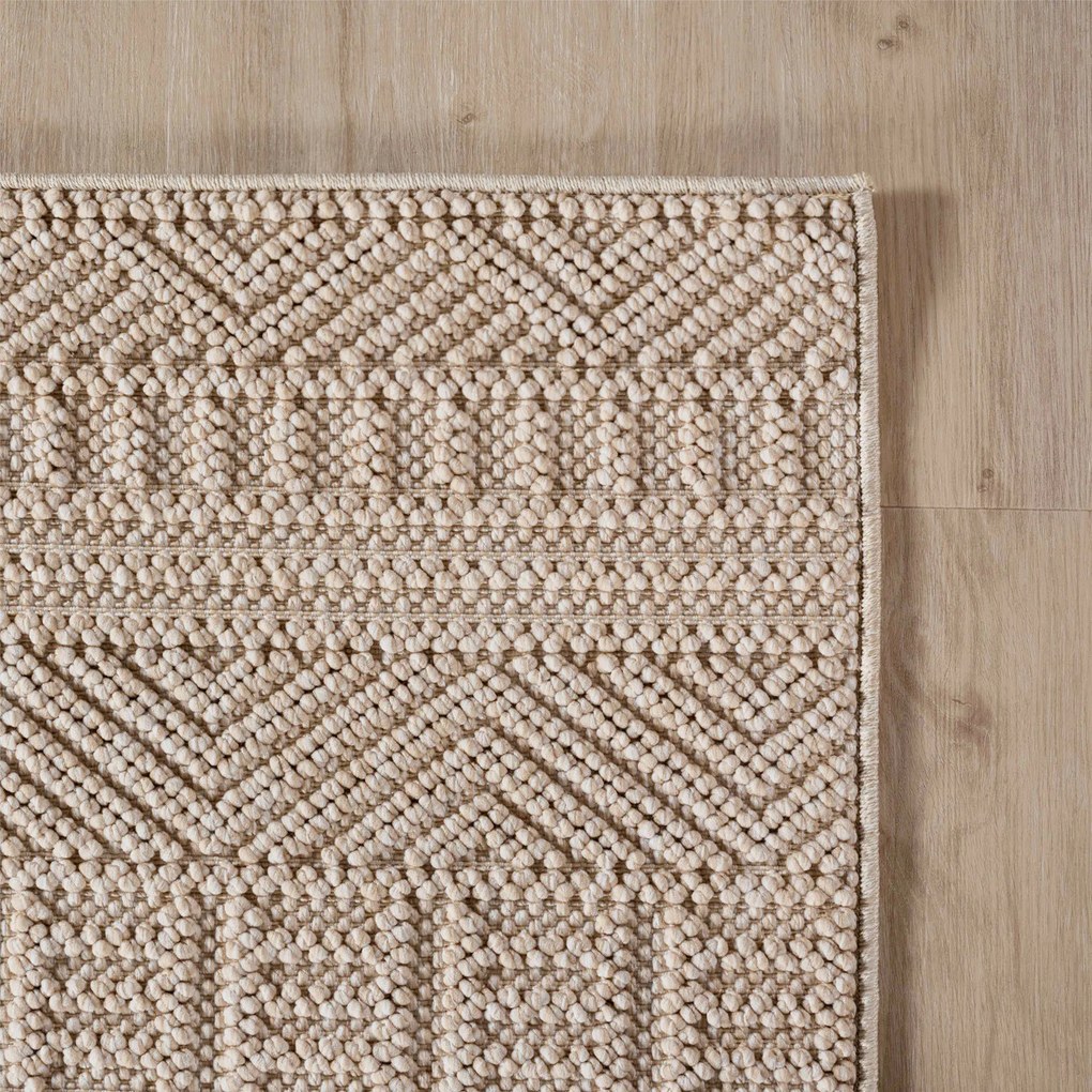 Ayyildiz, Kusový koberec Helix 2202 beige, 80x150, béžová, chodba / predsieň