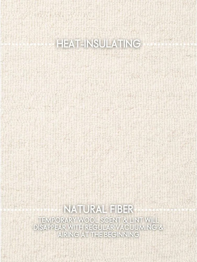 Krémový ručne tkaný vlnený koberec 140x200 cm Puristic Knots – Elle Decoration