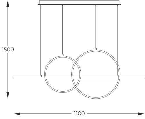 Zuma Line MD7358-2A-3GT - LED Luster na lanku CHOLET LED/34W/230V zlatá