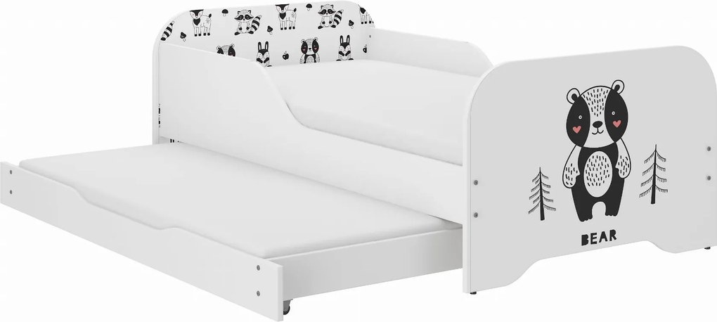 Wooden Toys Detská posteľ MIKI 160x80 BEAR s funkciou na spanie (1)