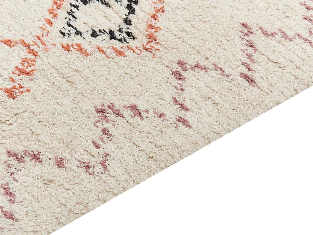 Bavlnený koberec 80 x 150 cm béžový GUWAHATI Beliani