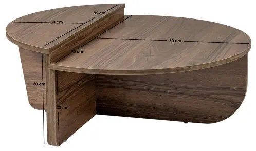 SADA 2x Konferenčný stolík ORION orech