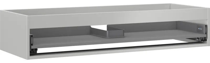 Mexen Box-A, závesná skrinka 120 cm, 1 zásuvka, sivá matná, 91AX0-1200-235-1-62