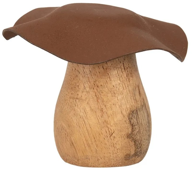 Drevená dekorácia huba Mushroom - Ø 8*7 cm