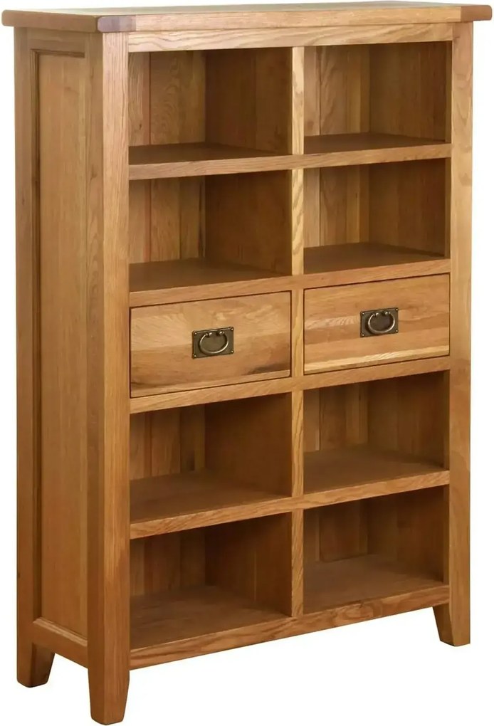 Knižnica s 2 zásuvkami, 100x36x140 cm