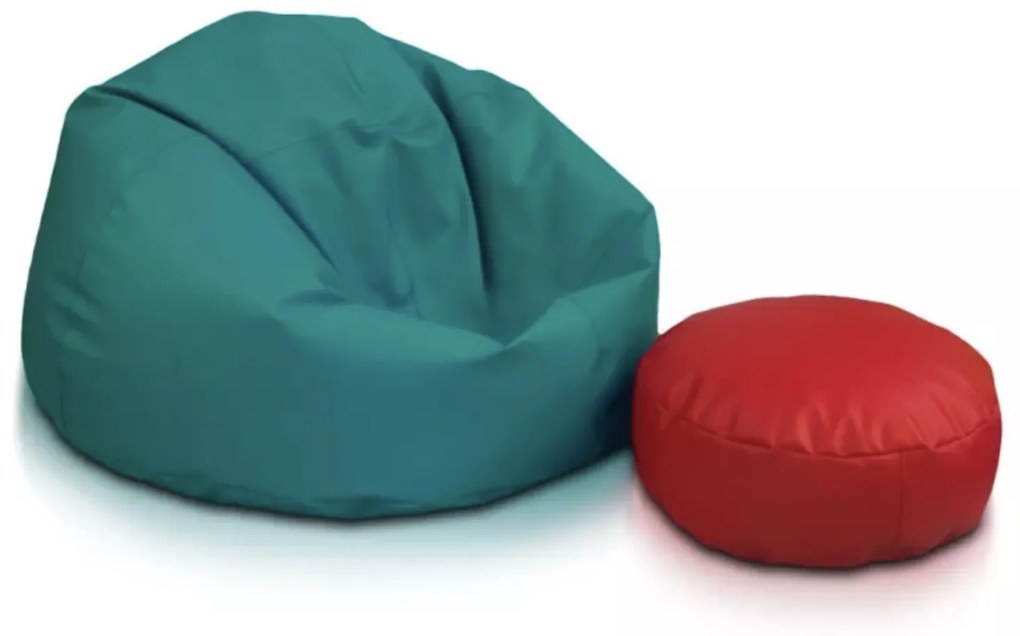 Sedací vak Sakwa L z ekokože – pohodlný, ľahko čistiteľný, elegantný vak pre deti aj dospelých Farba: E20 - Tyrkys