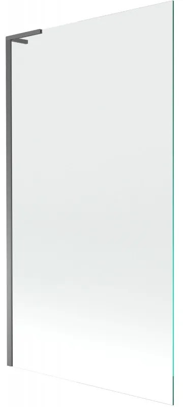 Mexen Next L, 1-krídlová vaňová zástena 100 x 150 cm, 6mm číre sklo, grafitový profil, 895-100-000-03-00-95