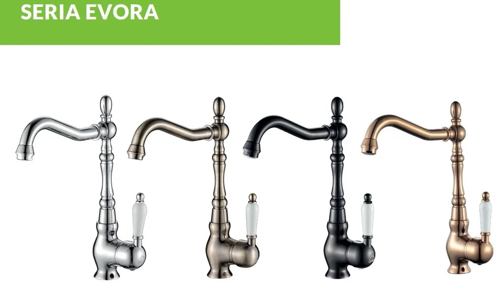 Laveo Evora, vysoká drezová batéria h-304, čierna-biela, LAV-BAE_765D
