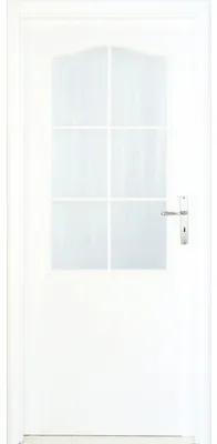 Interiérové dvere Single 2 presklené 60 P biele (VÝROBA NA OBJEDNÁVKU)