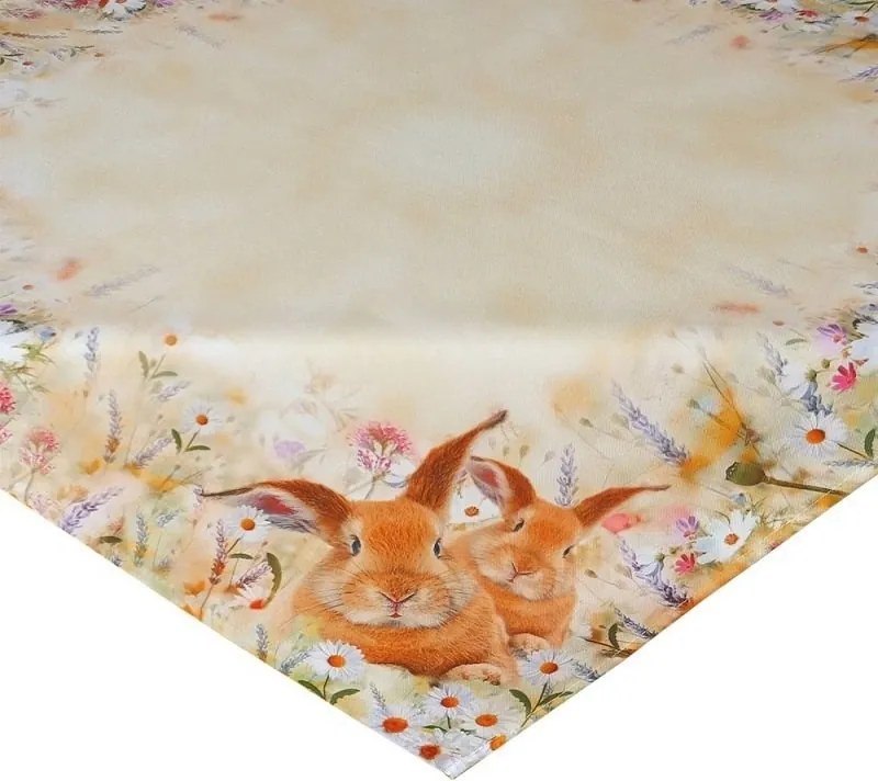 Obrus Zajačiky v sedmokráskach 110 × 110 cm