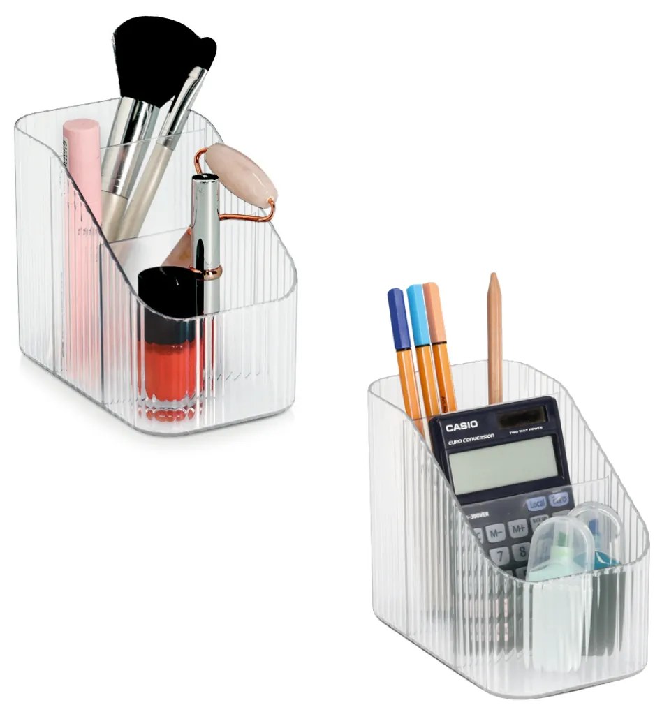 Zeller Present Kozmetický stojan, organizér na stôl s 3 priehradkami PETITE