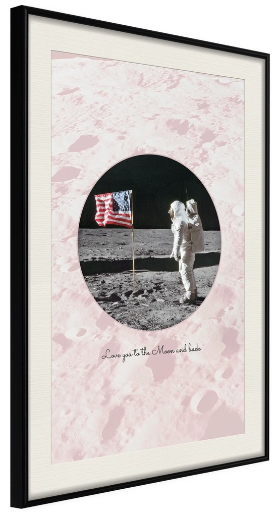 Artgeist Plagát - Love You to the Moon and Back [Poster] Veľkosť: 40x60, Verzia: Zlatý rám s passe-partout