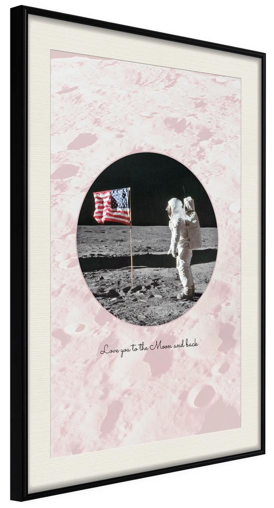 Artgeist Plagát - Love You to the Moon and Back [Poster] Veľkosť: 40x60, Verzia: Zlatý rám