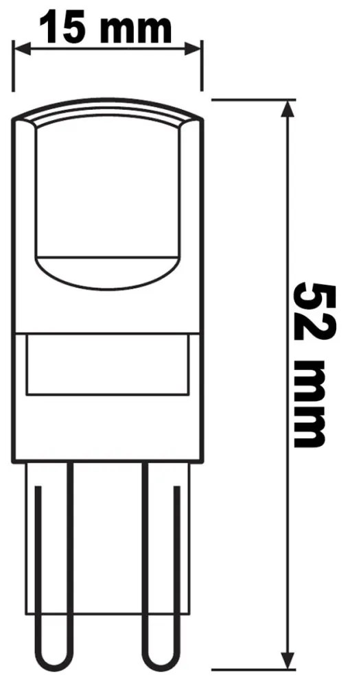 3PAK LED žiarovka G9 kapsula 1,9W = 20W 200lm 2700K teplá pätica OSRAM