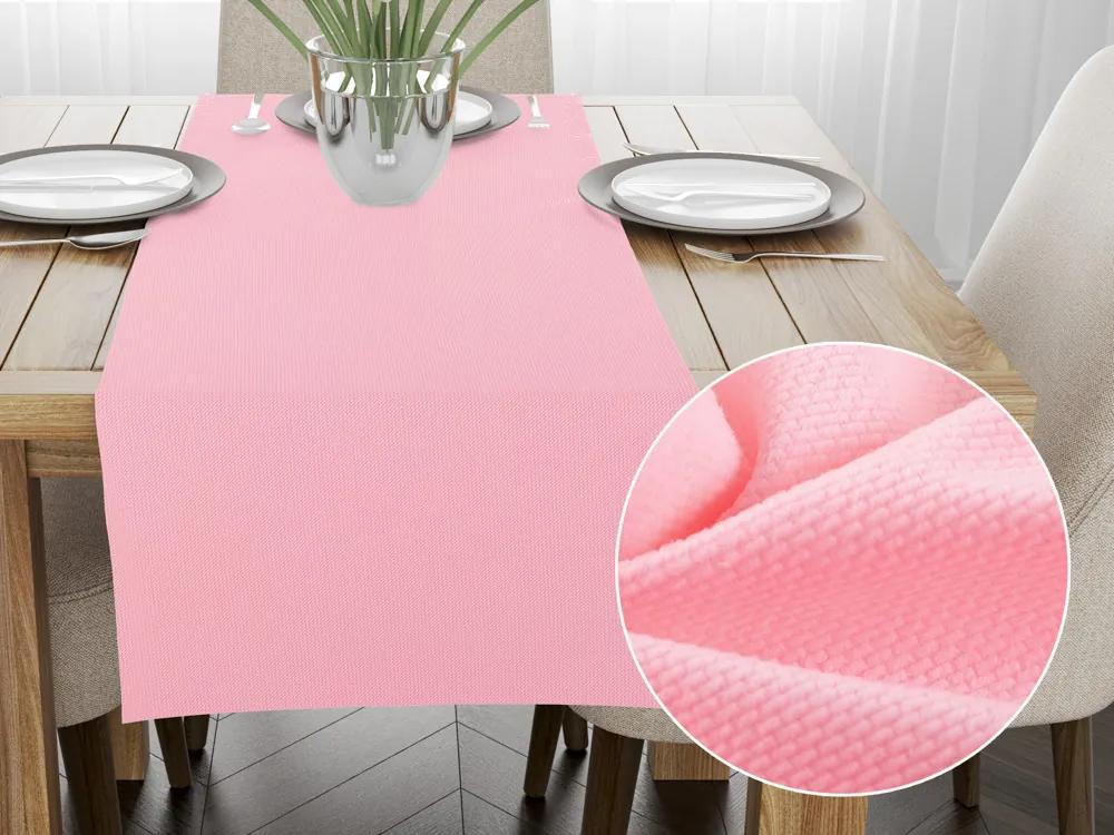 Biante Zamatový behúň na stôl Velvet Brick SVB-207 Ružový 45x120 cm