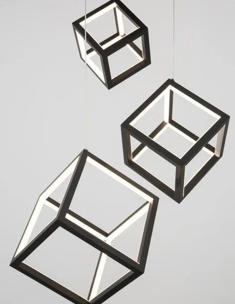 LED luster Gabbia 56 čierne