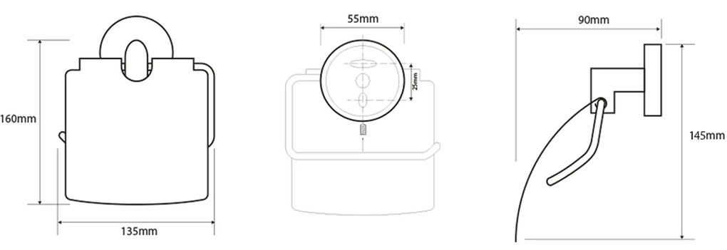 Sapho Sapho, X-STEEL držiak toaletného papiera s krytom, brúsená nerez, XS701