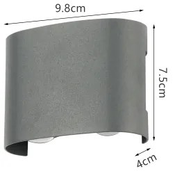 Brilagi - LED vonkajšie nástenné svietidlo FLAREBOX LED/4W/230V antracit IP65