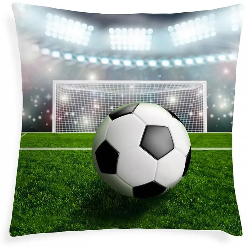 XPOSE® Mikroplyšová obliečka na vankúš FUTBAL (digitálna tlač) 40x40 cm