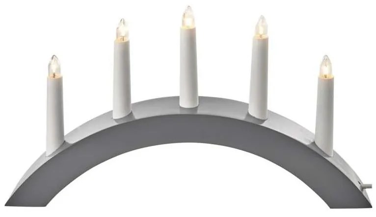 Vianočný svietnik  5xE10/15W/230V šedá