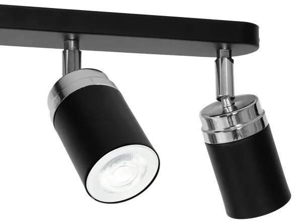 Bodové svietidlo RENO 3xGU10/8W/230V čierna/chróm