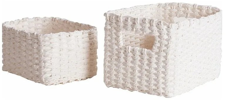 Set pletených košíkov Compactor Lisou, 2 ks, biela