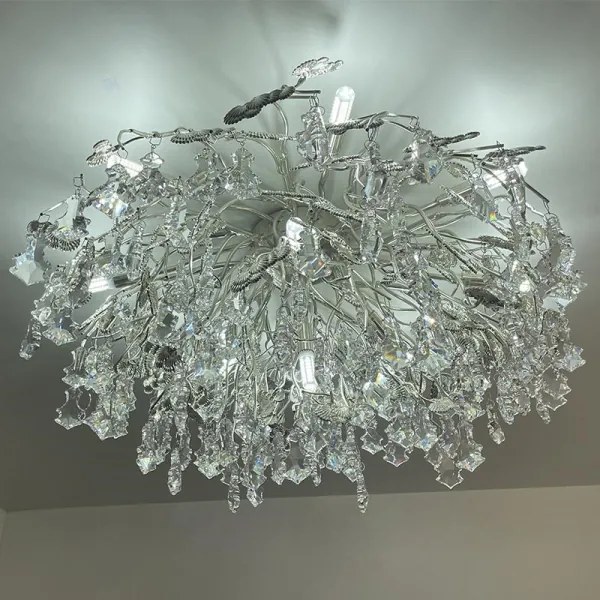 Krištáľový prisadený luster 12xG9/40W/230V chróm